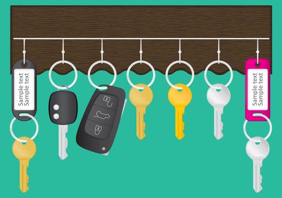 Wall Key Holder Vector