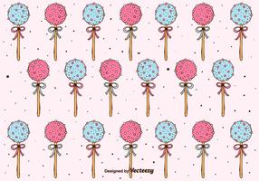 Cake Pops Pattern Background vector