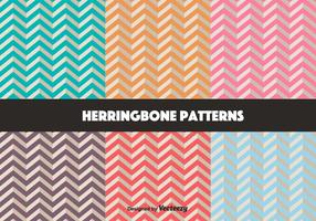 Vector Set Of Retro Herringbone Pattern