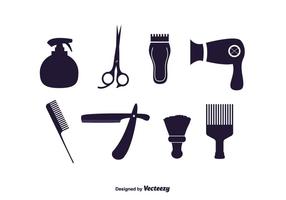 Vector conjunto de herramientas de barbero