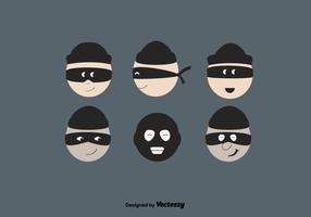 Free Robber Vector Set