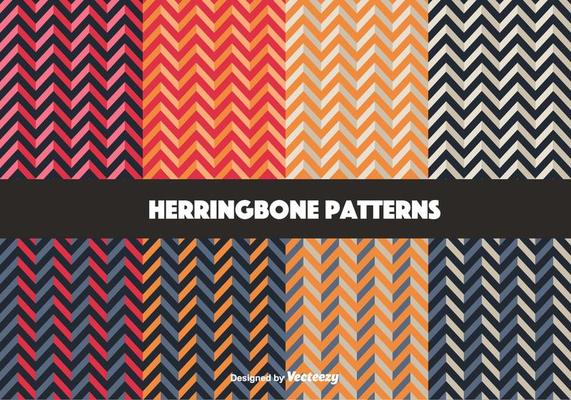 Colorful Herringbone Pattern Vectors