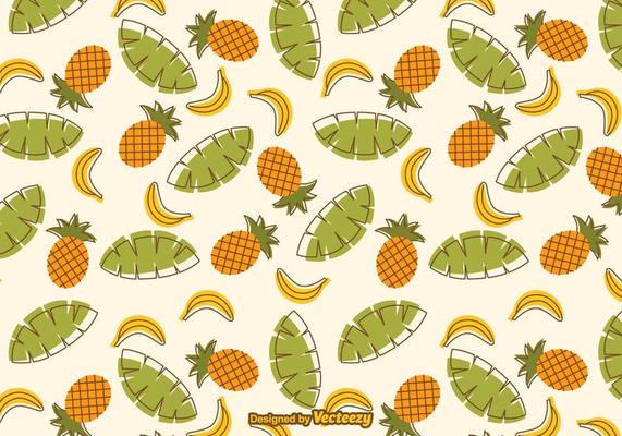 Free Tropical Fruit Vector Pattern