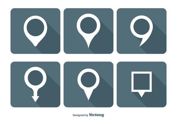 Map Pin Vector Icon Set