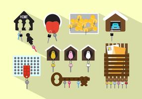 Vector Set of Different Keyholders