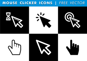 Ratón Clicker Iconos Vector Libre