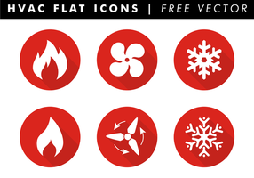 HVAC plana iconos vectoriales gratis vector