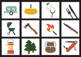 Vector Set of Camping Elements