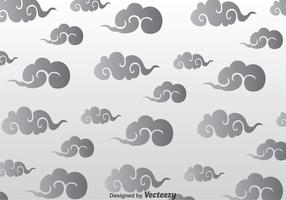 Gris patrón de las nubes chinas vector