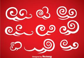 Decorative Chinese Clouds Vector Set