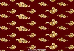 Golden Chinese Cloud Pattern vector