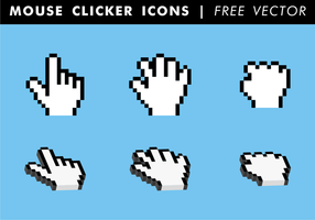 Ratón Clicker Iconos Vector Libre