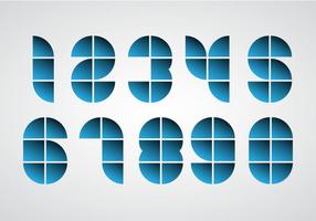 Free Geometric Numbers Vector