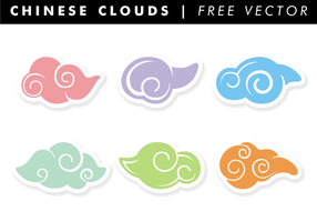 Nubes de China vectoriales gratis vector