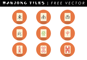 Mahjong Azulejos Vector Libre