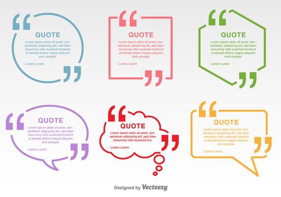 Minimal Quotation Marks Vector Labels