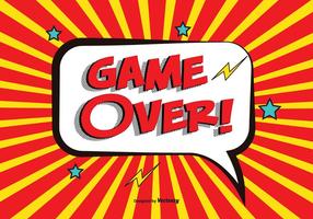 Comic Game Over Vector Illustration