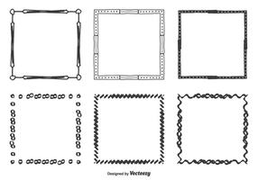 Hand Drawn Vector Frames Set