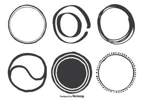 Hand Drawn Assorted Circle Vector Shapes