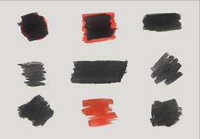 Free Black and Red Vector Brush Shapes