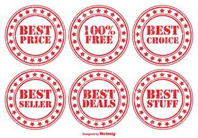 Distressed Promotional Vector Badge Set
