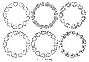Assorted Heart Vector Frames
