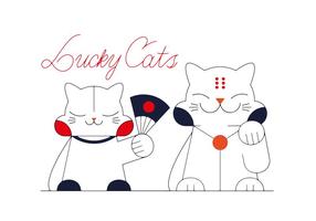 Free Lucky Cats Vector