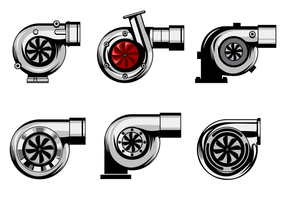 Vector libre del turbocompresor