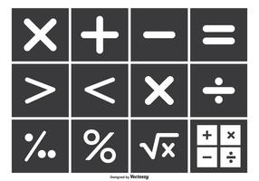 Conjunto de símbolos de matemáticas vector