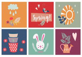 Primavera y Pascua Vector Set