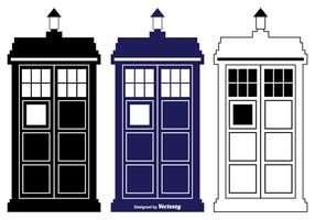 Tardis Vector Silhouette Shapes