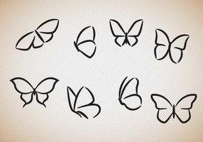 Free Butterflies Silhouettes Vector