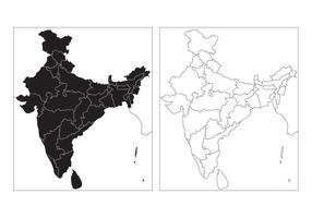 Mapa del estado libre de la India Vector