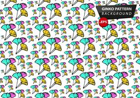 Ginko Pattern Background Vector