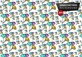 Ginko Pattern Background Vector