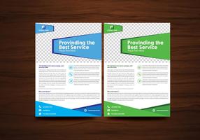 Blue and Green Vector Brochure Flyer Design Vector