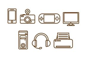 conjunto de iconos de gadgets tecnológicos modernos 2230024 Vector en  Vecteezy