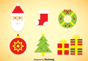 Navidad Colores Iconos Vector