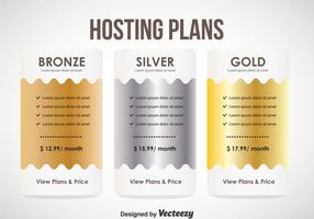 Hosting Plans Pricing Tbale Template Vector