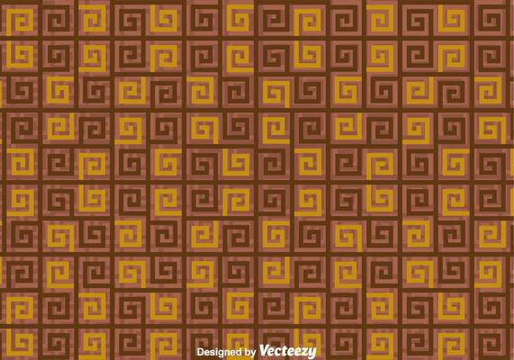 Brown Greek Key pattern