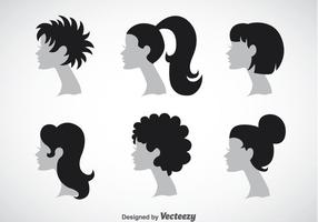 Woman Hairstyles Collection Sets vector