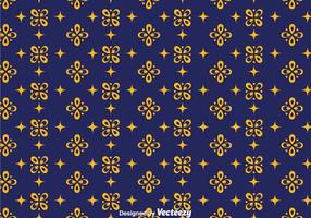 Dark Blue Batik Background Vector