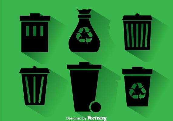 Dumpster Black Icons