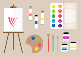 Drawing and painting tools Royalty Free Vector Image