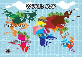 World Map Illustration Vector