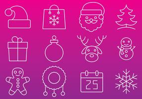 Christmas Line Icon Vectors