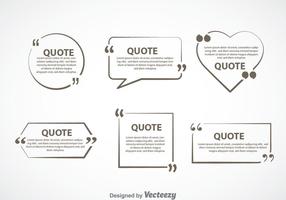 Gray Quotation Mark Text Bubble Vector Sets