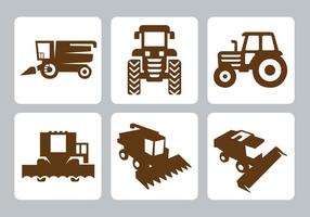 Free Tractor Icons Vector