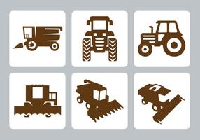 Libre Tractor Iconos Vector