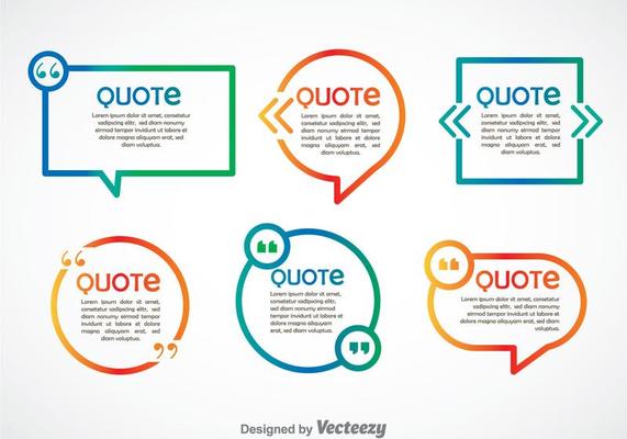 Quotation Mark Speech Bubble Gradient Vector